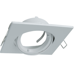 Porta faretto quadrato orientabile bianco incasso soffitto lampade GU10 foro 8cm características