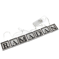JM01892 con prodotti della decorazione della stringa di legno quadrato vuoto Ramadan LED (5, 2 Batteria, batteria consegna indegno) precio