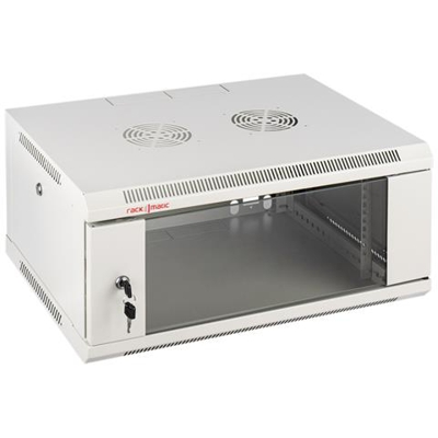 Armadio rack da muro 19 4U 600x450x280mm parete bianco SOHORack de RackMatic