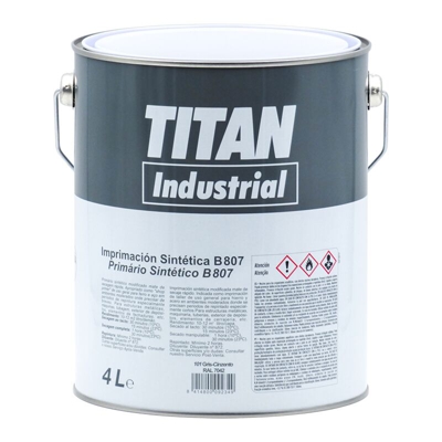 Titan Industrial - Primer sintetico 807 4 L Titan | Blu RAL 5017 - Blu RAL 5017