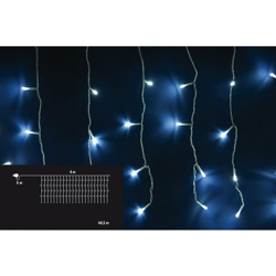 Tenda Luminosa Natalizia Luci Led Natale Prolungabile Flash Esterno 4x0.5 mt - Numero Led: 160 - Temperatura di colore: Luce Bianca - Flash características