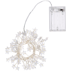 0,8 m 80 luci a cinque punte a forma di stella a forma di stella luci a corda alimentate a batteria mini portatile bianco caldo spedizione senza características