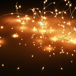Peragashop - 100 MICROLED LINEARI LUCI BIANCO CALDO A BATTERIA LUCI DI NATALE ADDOBBI PRESEPI en oferta