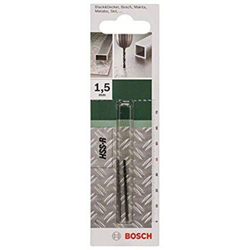 Bosch Accessories 2609255001 HSS Punta a spirale per metallo 1.5 mm Lunghezza totale 40 mm forgiato DIN 338 Alberino ci en oferta