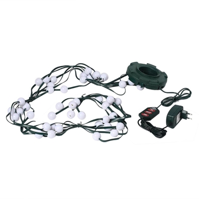 Stringa luminosa per decorazione albero di Natale 3 modalita di illuminazione, luce colorata, telecomando 64LED,Spina piatta standard americano