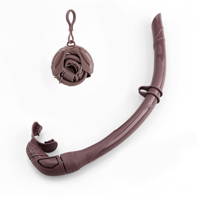 Tubo per respirazione umida per adulti pieghevole in silicone AS-600, colore caff