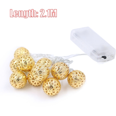 palla di ferro luce decorativa della stringa 20LED caldo giallo dorato 2,1 m YDS005Y
