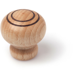 Pomolo stile classico, Faggio, Faggio Trasparente, 30 mm di diametro. Marchio REI precio