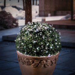 Catena luminosa premium solare con 100 LED a luce bianca fredda. Decorazione natalizia da giardino esotec 102169 precio