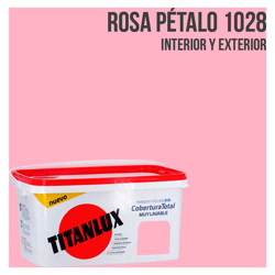 Secchio di vernice a copertura totale da 4 litri | Petalo di rosa - Petalo di rosa - Titan características
