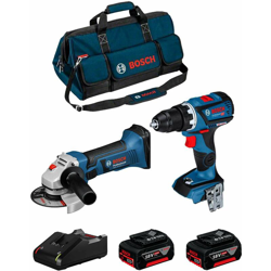 BOSCH Kit 18V BK208BAG (GSR 18V-60 C + GWS 18-125 V-LI + 2 x 4,0 Ah + GAL18V-40 + Borsa) características