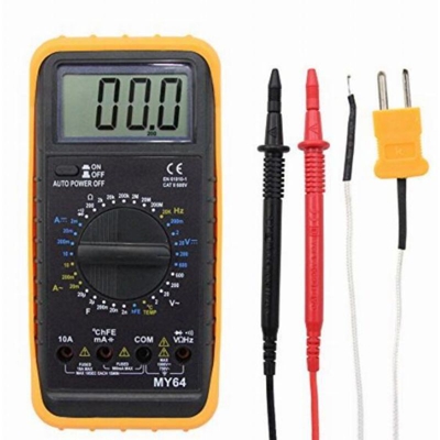 Electraline 58202 Multimetro Digitale Professionale Multimetro Tester Misuratore Digitale Manual Range Test DMM DC Corrente DC AC Voltaggio Resistenza