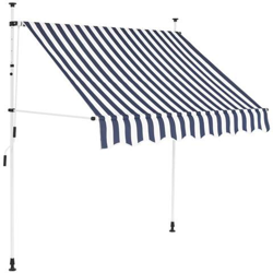 Tenda Da Sole Retrattile Manuale 150 Cm A Strisce Blu E Bianche en oferta