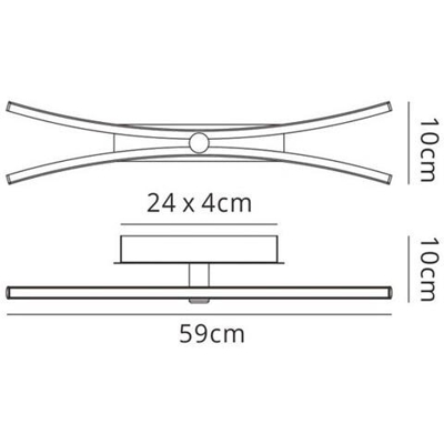 Applique, Picture Light, 2 X12w Led, 3000k, 1497lm, Cromo Lucido