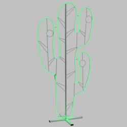 Cactus Verde Neon 672 Led H 165 cm - Lotti Importex características