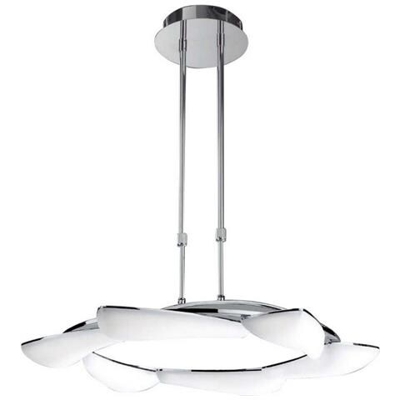 Led Telescopico 36w Rotondo 3000k, 3240lm, Cromo Lucido, Acrilico Satinato