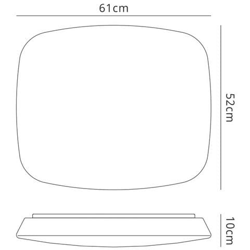 Flush Soffitto 60w Led Dimmerabile 3000-6500k, 3800lm, Acrilico Bianco características