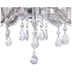 Lampadario Con Applique In Acrilico E Goccioline In Acrilico A 5 Luci E14 Cromo Lucido precio