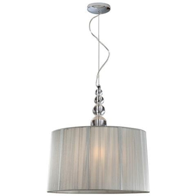 Sospensione A Soffitto Cilindrica A 3 Luci Cromo, Grigio, Attacco E27