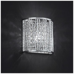 Applique Moderna Cromo 1 Luce Con Alluminio Anodizzato, Paralume Argento, G9 precio