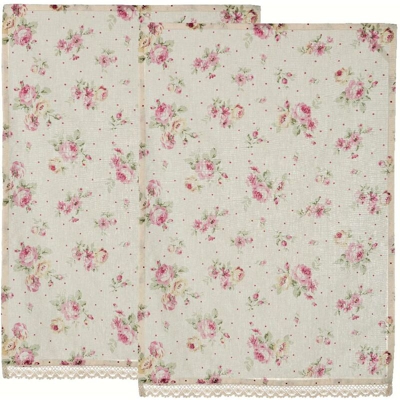 Canovacci Strofinaccio da Cucina Shabby Chic Provenzale Elegante - Blanc Mariclò