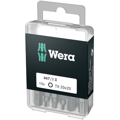 Wera 867/1 Z DIY Inserti TORX®, TX 40 x 25 mm (10 Bits pro Box) - 05072412001