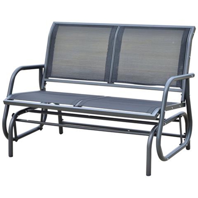Panchina A Dondolo Da Esterno Panca Giardino Biposto Metallo 123x70x87cm