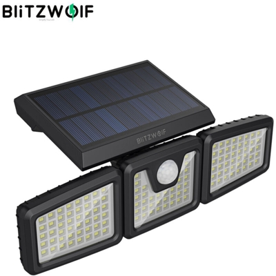 Applique solare a 128 LED. Illuminazione su 3 lati