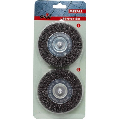 Set di 2 spazzole elettriche per fughe Metal EFB 400 e 401 - Grizzly Tools