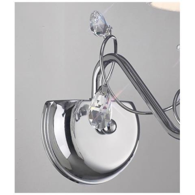 Lampada Da Parete 1 Luce Cromo Lucido, Cristallo (paralume Venduto Separatamente)