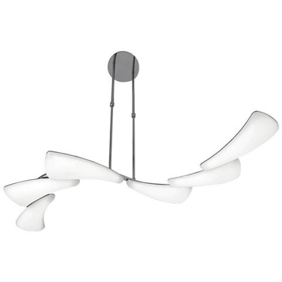 Linea Led 36w Telescopica 3000k, 3240lm, Cromo Lucido, Acrilico Satinato