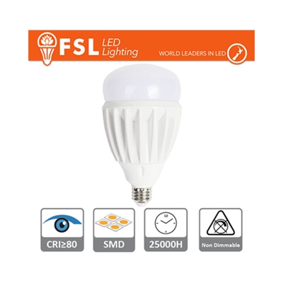 lampadina led bulbo a140h 15000 ore 180° 220-240 volt 55 watt A+ CE E27 bianco naturale no lif fla140h55w40k