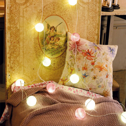 Ghirlanda LED 14 palline in tessuto precio
