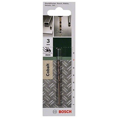 Bosch Accessories 2609255065 HSS Punta a spirale per metallo 3 mm Lunghezza totale 61 mm Cobalto DIN 338 Alberino cilin
