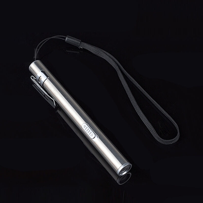 usb mini torcia ricaricabile in acciaio inox luce forte torcia medica luce penna LED batteria al litio piccola torcia luce gialla