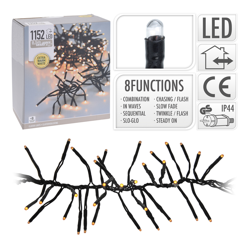 Luci Natale Ghirlanda 1152 Led Extra Bianco Caldo Con Giochi Di Luce Addobbi características