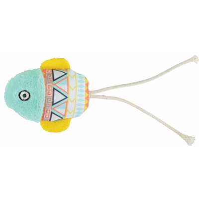 Zolux - Kali pesce verde. Dimensioni 15 x 6 cm. con erba gatta. Giocattolo per gatti