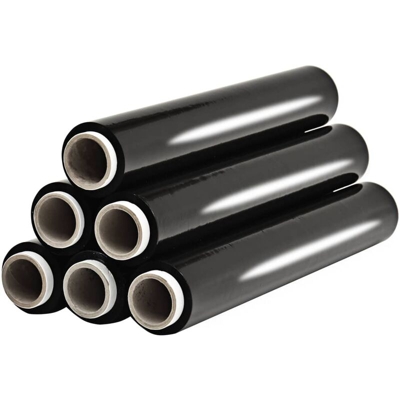 Rotoli di Pellicola per Pallet 6 pz Nero 20 ?m 720 m - Nero - Youthup