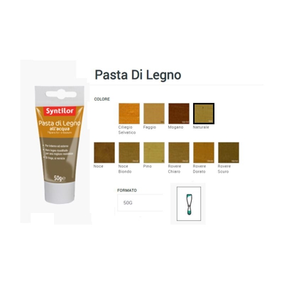 PASTA DI LEGNO ALL'ACQUA 50 GR ROVERE DORATO - Syntilor