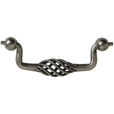 REI - Maniglia vintage, Acciaio, finitura Peltro, 128 mm interasse. Marchio