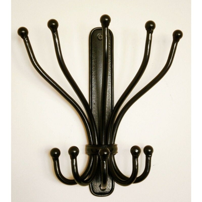 DanDiBo Ganci a Parete Steve Attaccapanni Ganci-attaccapanni Nero con 5 Ganci Attaccapanni a Parete