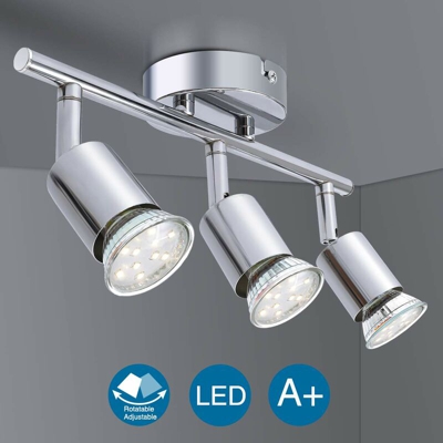 Plafoniera LED 3 Luci Rotanti 3 GU10 100-240V