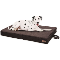 Brunolie Lettino per Cani, Materassino per Cani | Lavabile | Ortopedico | Antiscivolo | Traspirante | Memory Foam Pieghevole | Taglia L (100x10x70 cm) en oferta