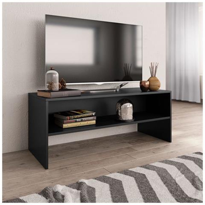 Mobile Tv Nero 100x40x40 Cm In Truciolato