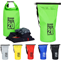 Zaino impermeabile Ocean Pack 20L borsa ultraleggera sacca dry bag da kajak rafting vela sci snowboard verde características