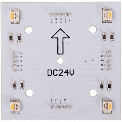 Piastra 4 LED RGB 3000K luce multicolore retroilluminazione insegne tabelle 24V