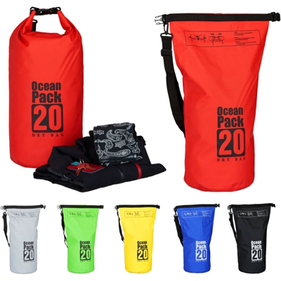 Zaino impermeabile Ocean Pack 20L borsa ultraleggera sacca dry bag da kajak rafting vela sci snowboard rosso