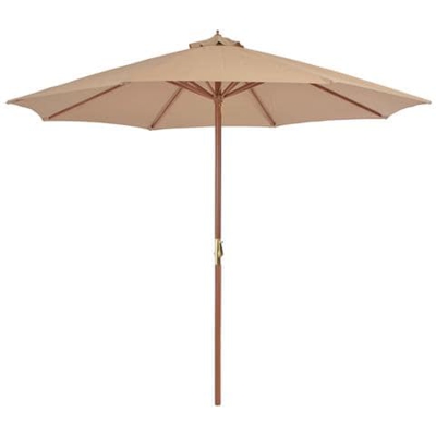 Ombrellone Da Esterni Con Palo In Legno 300 Cm Grigio Talpa