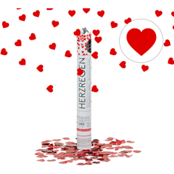 Cannone Sparacoriandoli 40 cm, a Forma di Cuore, Idea Regalo, Decorazione per Matrimoni, Gittata di 6-8 m, Rosso características