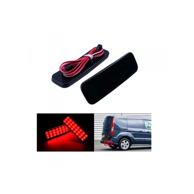 Carall - Kit 2 Fanali Posteriori A Led Nero Fume Per Ford Transit Tourneo Custom Courier